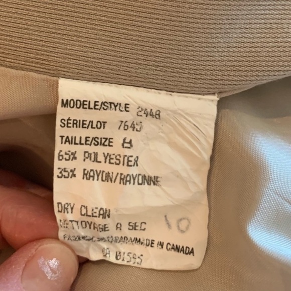 Beechers Brook beige short sleeve blazer & long button up skirt - size 10 - Picture 5 of 9